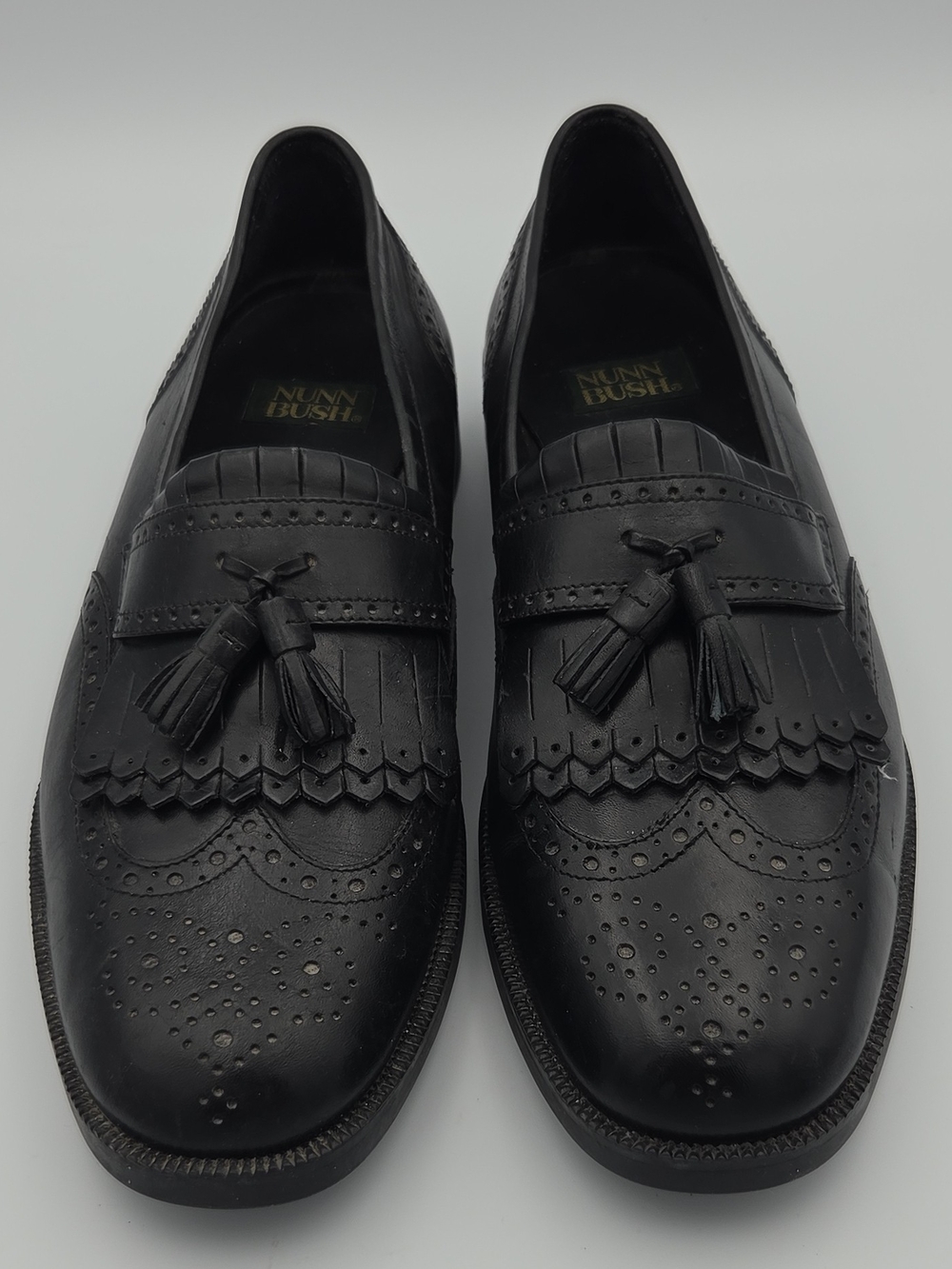 Nunn Bush Men’s Black Tassel Kiltie Loafers Size 12W